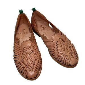 NEW Sols Women Ana 2.0  Tawney Birch Natural Huarache Leather Sandal Size 9